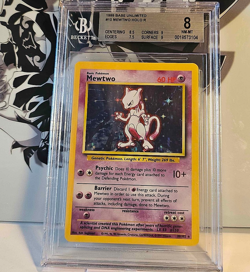 MEWTWO HOLO - 10/102 POKEMON CARD 1999 BASE SET - BGS 8 NM MINT - Image 1