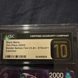 One Piece Card Game Games Fest Black Maria ST04-011 CGC Pristine 10 English - Image 2