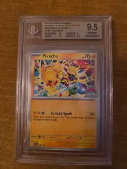 Pokemon TCG Card Pikachu Promo 2025 World Championships BGS beckett 9.5 Not PSA - Image 1