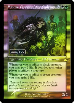 1x Savra, Queen of the Golgari - Foil - Retro Frame (Serialized) NM-Mint, Englis - Image 1