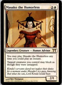 MTG Magic Gathering Masako The Humorless Champions Kamigawa Played See Scan - Image 1