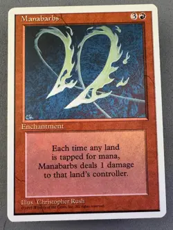 Manabarbs MTG Core Set 4th Edition Regular-Never Played Near Mint-Vintage Magic - Image 1