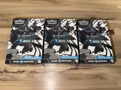 3x Pokemon TCG Scarlet & Violet Black Bolt Booster Bundle English Sealed New Lot - Image 1