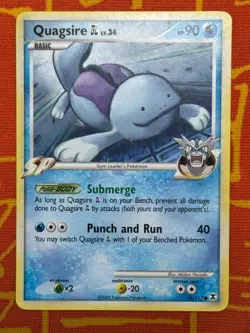 POKEMON TCG QUAGSIRE GL 76/111 NON HOLO COMMON LIGHT PLAY RISING RIVALS - Image 1