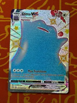 POKEMON TCG DITTO VMAX SV119/SV122 FULL ART HOLO NEAR MINT SHINING FATES - Image 1