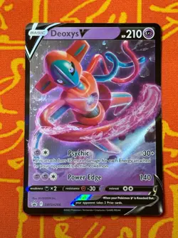 POKEMON TCG DEOXYS V SWSH266 HOLO RARE NEAR MINT BLACK STAR PROMO - Image 1