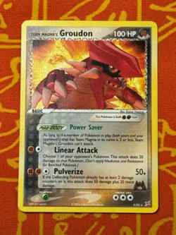 POKEMON TCG TEAM MAGMA'S GROUDON 9/95 NON-HOLO RARE NEAR MINT - Image 1