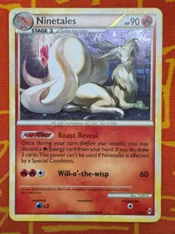 POKEMON TCG NINETALES 17/95 HOLO RARE EXCELLENT HGSS CALL OF LEGENDS - Image 1