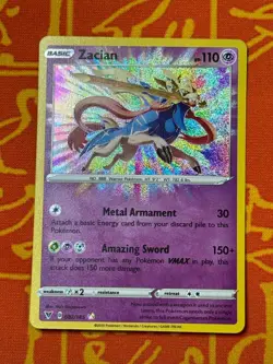 POKEMON TCG ZACIAN 082/185 AMAZING RARE NEAR MINT VIVID VOLTAGE - Image 1