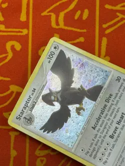 POKEMON TCG STARAPTOR 16/130 HOLO RARE MODERATE PLAY DIAMOND PEARL BASE - Image 5