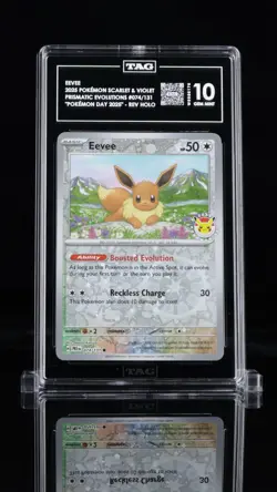 Eevee 074/131 Pokemon Day Stamped Tag 10 Gem Mint Low Pop?? HIGH RANK #4 - Image 1
