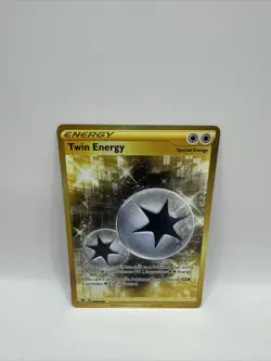 Pokemon TCG Twin Energy 209/192 Gold Secret Rare NM - Rebel Clash - Image 1