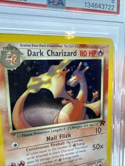 2000 Pokemon Team Rocket Dark Charizard HOLO PSA 8 NMT/MT Fresh Slab - Image 2