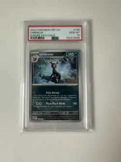 2023 Pokemon Obsidian Flames Stamped Promo English Umbreon #130/197 PSA 10 - Image 1