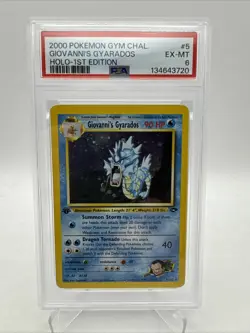 Pokemon Giovanni's Gyarados Gym Challenge 1st Edition Holo Rare #5 PSA 6 - Image 1