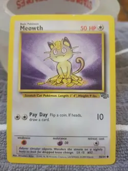 Pokemon Jungle Set COMMON Meowth 56/64 - Near Mint (NM) Condition - Image 1