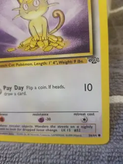 Pokemon Jungle Set COMMON Meowth 56/64 - Near Mint (NM) Condition - Image 4