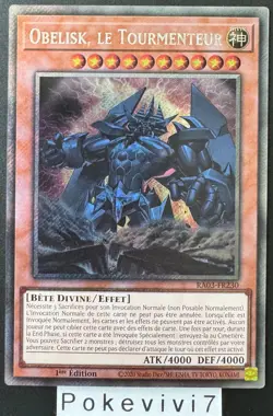 Carte YU-GI-OH! OBELISK, LE TOURMENTEUR RA03-FR230 PSR NEUF - Image 1