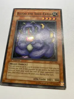 Yugioh Bazoo The Soul-Eater Super Rare 1st Edition LON-064 HP - Image 1