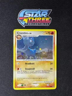 ??? SWIRL Cranidos - DP07 - Pokemon Diamond & Pearl Promo Holo Card LP ??? - Image 1