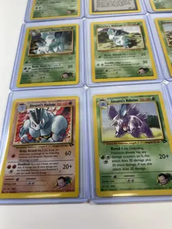 Pokemon WOTC Gym Challenge Giovanni Gym Leader Card Lot Of 9 LP Vintage - Image 2