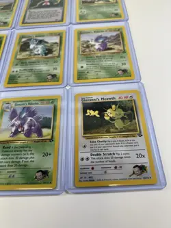 Pokemon WOTC Gym Challenge Giovanni Gym Leader Card Lot Of 9 LP Vintage - Image 3