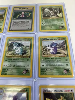 Pokemon WOTC Gym Challenge Giovanni Gym Leader Card Lot Of 9 LP Vintage - Image 4