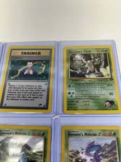 Pokemon WOTC Gym Challenge Giovanni Gym Leader Card Lot Of 9 LP Vintage - Image 5