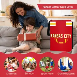 Football Card Binder with Sleeves 400 Pocket, Kansas City Football Card Holde... - Image 4