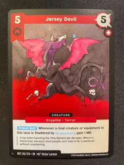 2025 MetaZoo Jersey Devil 126/214 1 Star Rare Holo Card MZ1 - Image 1