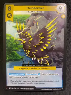 2025 MetaZoo Thunderbird 186/214 1 Star Rare Holo Card MZ1 - Image 1