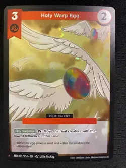 2025 MetaZoo Holy Warp Egg 035/214 1 Star Rare Holo Card MZ1 - Image 1
