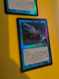 Possessed Aven x2 MTG Card. Old Vintage shooting star Foil. Torment. - Image 5