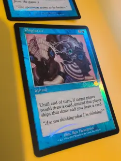 MTG 2 Card. Plagiarize & Deep Analysis Old Vintage shooting star Foil. Torment. - Image 5