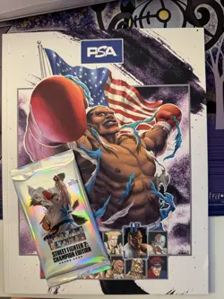 PSA Magazine Street Fighter 2 + Promo Card Booster Pack. Balrog Cover - Image 1