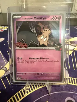 Pokemon TCG Team Rockets Mimikyu Stamped Card #087/182 - Image 1