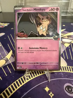 Pokemon TCG Team Rockets Mimikyu Stamped Card #087/182 - Image 2