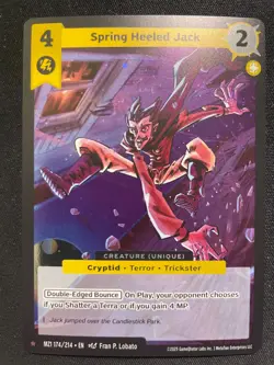 2025 MetaZoo Spring Heeled Jack 174/214 1 Star Rare Holo Card MZ1 - Image 1