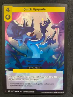 2025 MetaZoo Quick Upgrade 201/214 1 Star Rare Holo Card MZ1 - Image 1