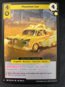 2025 MetaZoo Phantom Car 176/214 1 Star Rare Holo Card MZ1 - Image 1