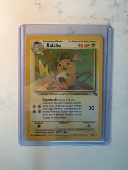 Raichu 14/62 Holo Unlimited Lightly Played Fossil Set Pokemon Card TCG - Image 1