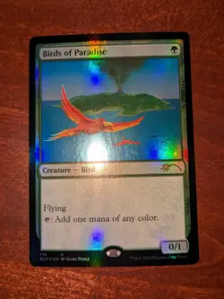 MTG: Birds of Paradise FOIL #176, NM Mark Poole Secret Lair Chase Creature Card! - Image 1