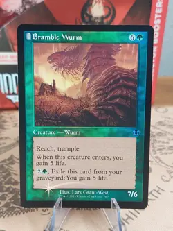 NM-Mint, English MTG Foil Bramble Wurm - Foil - Retro Frame Innistrad Remastered - Image 1