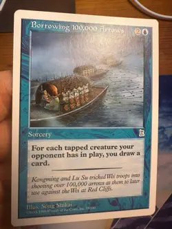 English Borrowing 100000 Arrows • Portal Three Kingdoms • Unplayed NM • Mtg 1203 - Image 1