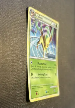 POKEMON POKEMON TCG 2010 LEAFEON 17/90 HOLO UNDAUNTED PRERELEASE PROMO NM - Image 4