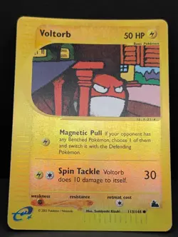 Voltorb 113/144 Skyridge Reverse Holo Rare Pokemon TCG Nintendo MP+ - Image 3