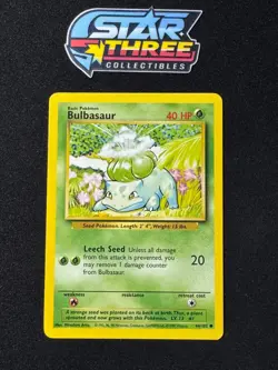 Pokemon Starters - Charmander , Squirtle Bulbasaur Base Set - Lightly Played - Image 2