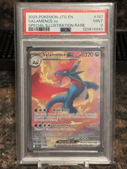 2024 Pokemon Journey Together Salamence Ex Special Illustration Rare PSA 9 MINT - Image 1