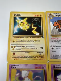 Pokemon WOTC Movie Black Star Promo Lot Of 6 Pikachu, Mew, Mewtwo, Dragonite - Image 2