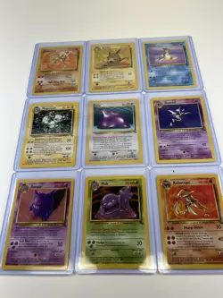 Pokemon TCG Fossil Vintage Non Holo Rare Lot Of 9 Lapras Gengar Ditto Raichu - Image 1